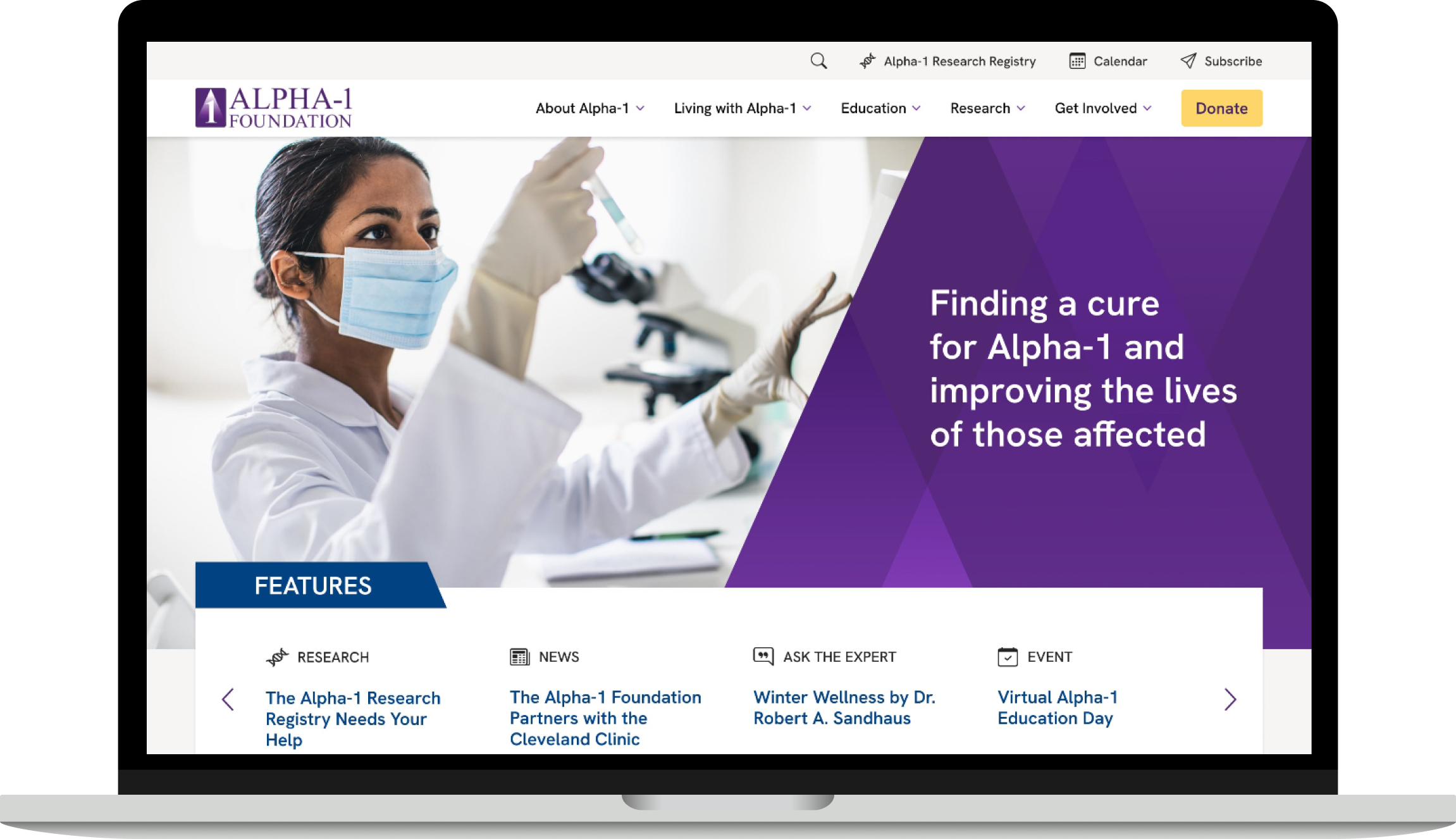 Alpha-1 Foundation website redesign